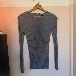 Banana Republic Merino Wool Long Sleeve Shirt with Zipper in Back